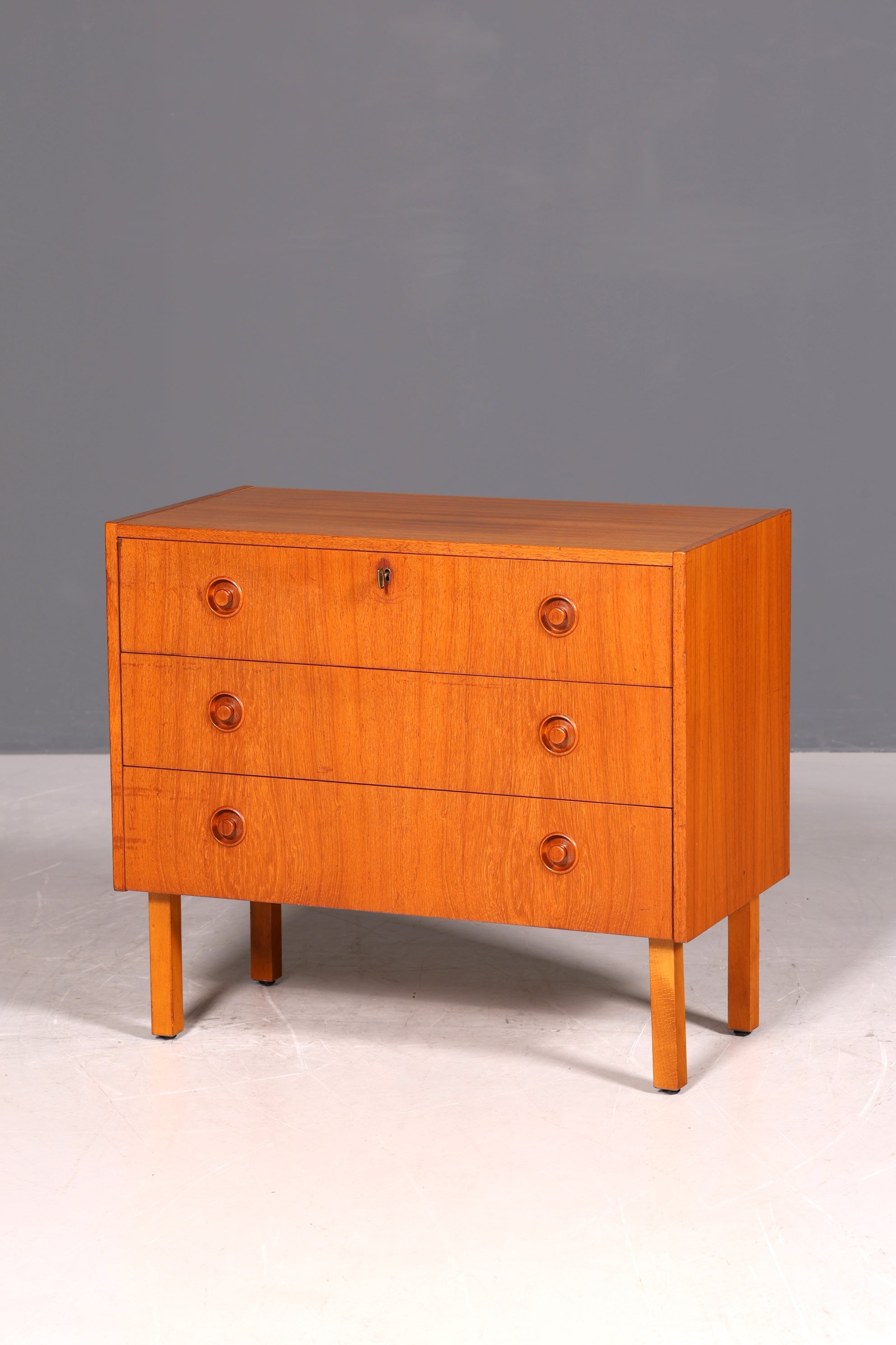 G371 Finish Wunderschöne Mid Century Kommode Teak Holz Sideboard Vintage Schubladen Kommode (Kopie)