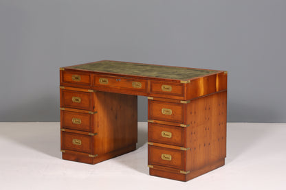 Edler Maritimer Schreibtisch Englischer Military Chest Bürotisch Office Table