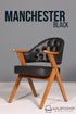 Luxuriöser "Manchester Black" Stuhl Chesterfield Stil  Bürostuhl Esszimmerstuhl Lounge Stuhl