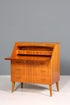 Schlichter Mid Century Sekretär Vintage Schreibmöbel echt Holz Kommode Office Secretary