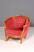 G065 Finish cm Edler Chippendale Armlehnsessel Barock Stil Sessel Armchair Samt Stoff Sessel