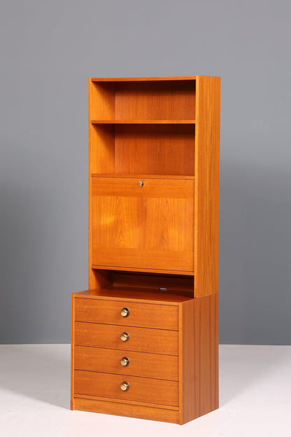 Stilvolles Mid Century Regal Danish Design echt Holz Schrank Sekretär 60er Jahre Kommode