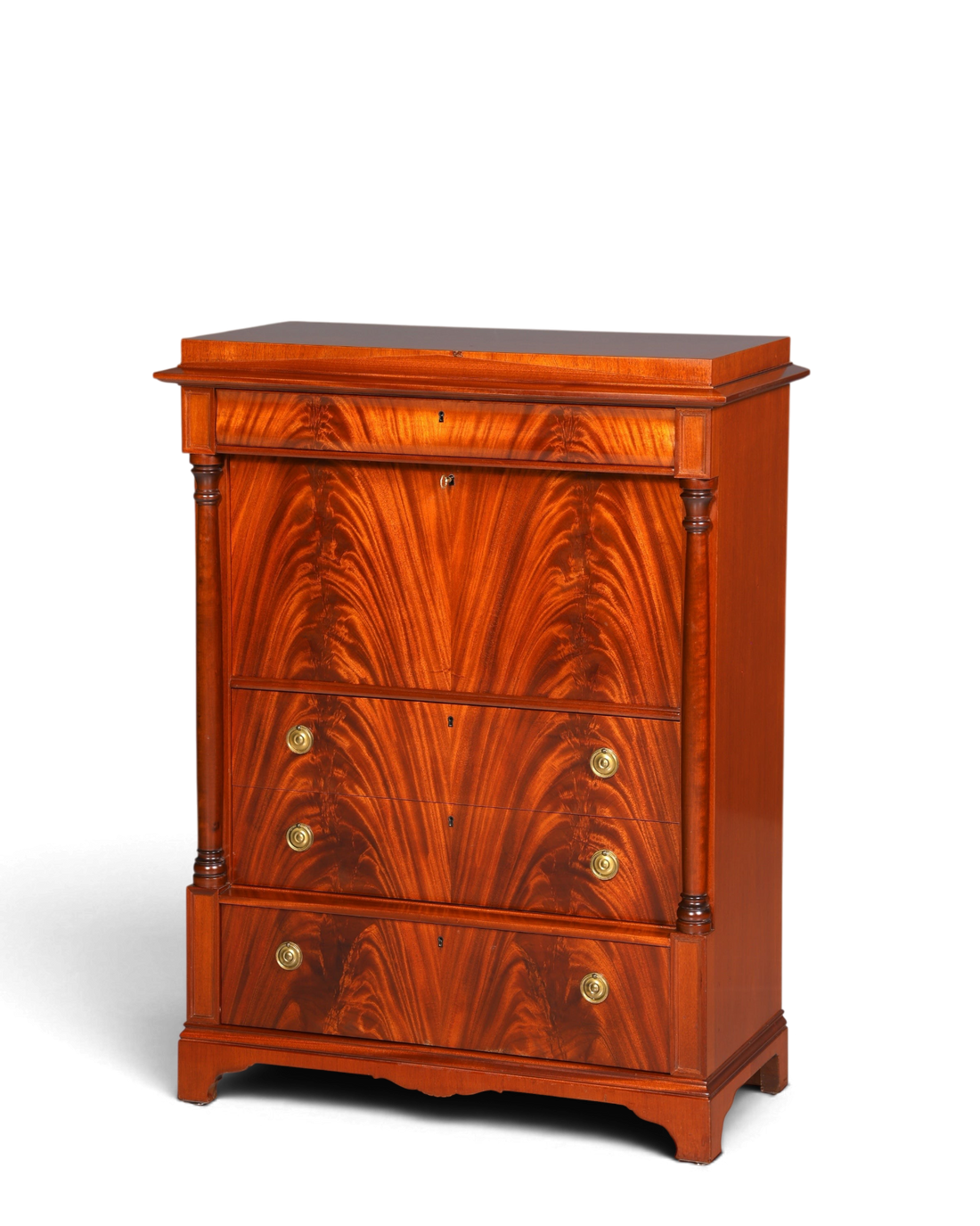 Stilvoller Original Biedermeier Sekretär Englisch Kommode Antik Bürokommode