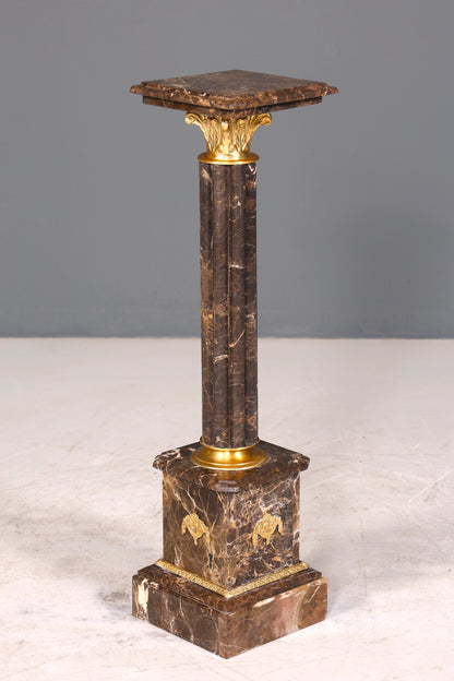 Edle Barock Stil Säule Louis XV Marmor Blumensäule Naturstein Sockel Ablage