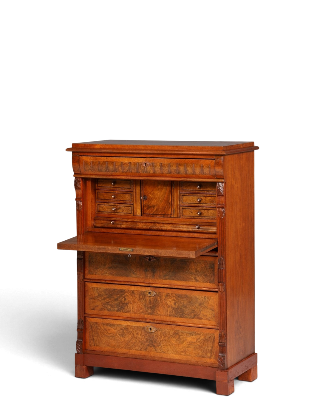 Stilvoller Gründerzeit Sekretär Vertiko Highboard Jugendstil Kommode Schrank um 1880