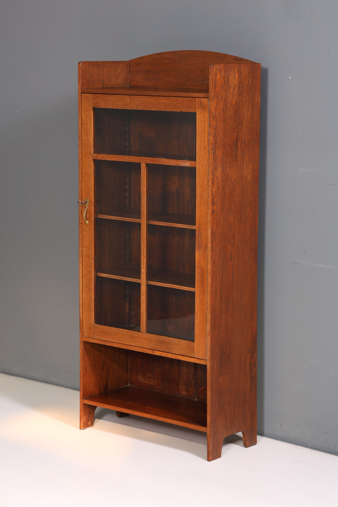 Traumhafte Jugendstil Vitrine Antike Holz Bücherschrank Eiche Antik Schrank Geschirrschrank 1 von 6