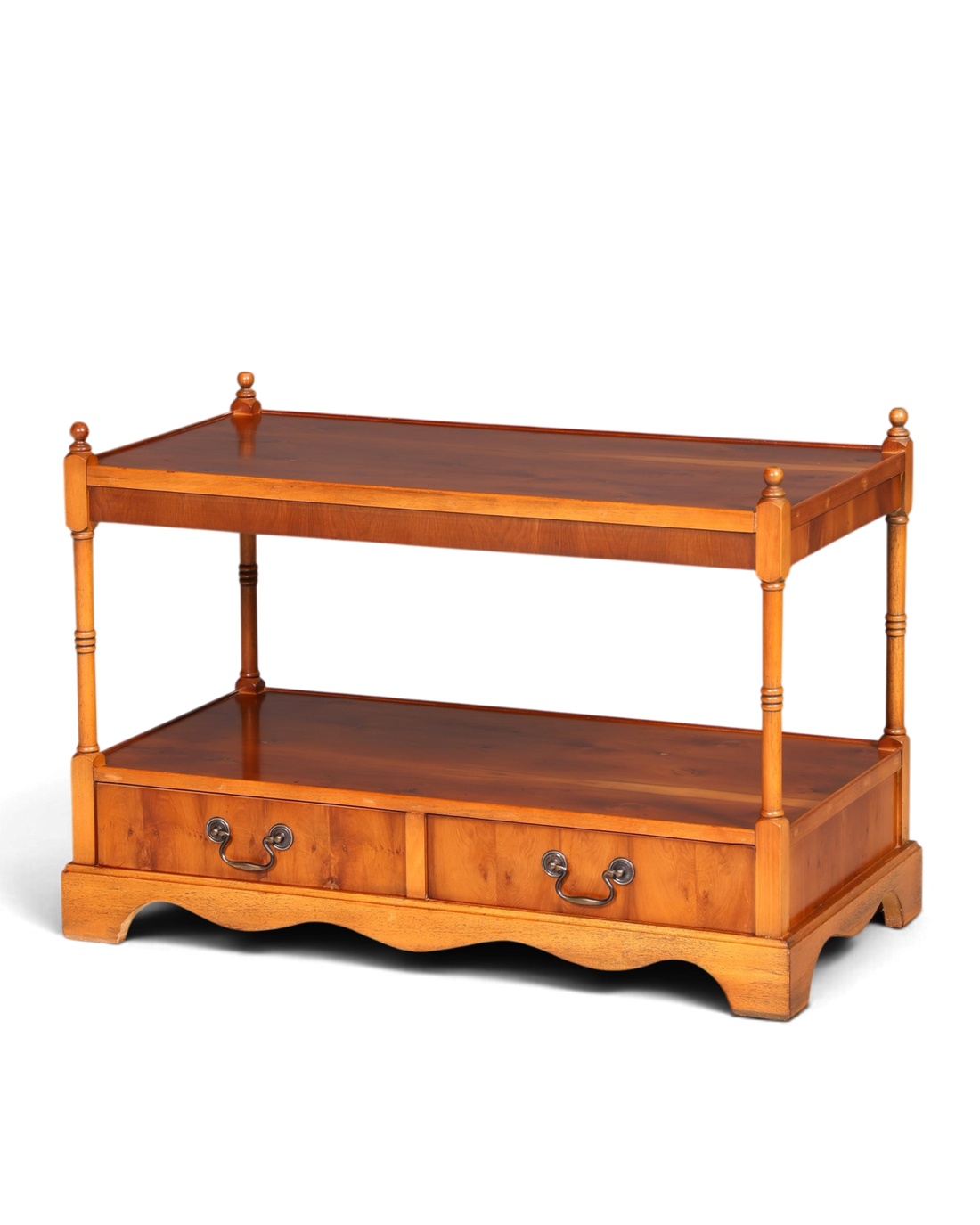 Wunderschöner Englischer Couchtisch Regency Stil Antik Ablagetisch Beistelltisch Schubladen Holz
