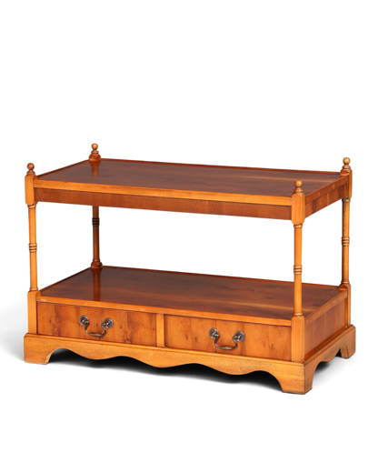 Wunderschöner Englischer Couchtisch Regency Stil Antik Ablagetisch Beistelltisch Schubladen Holz