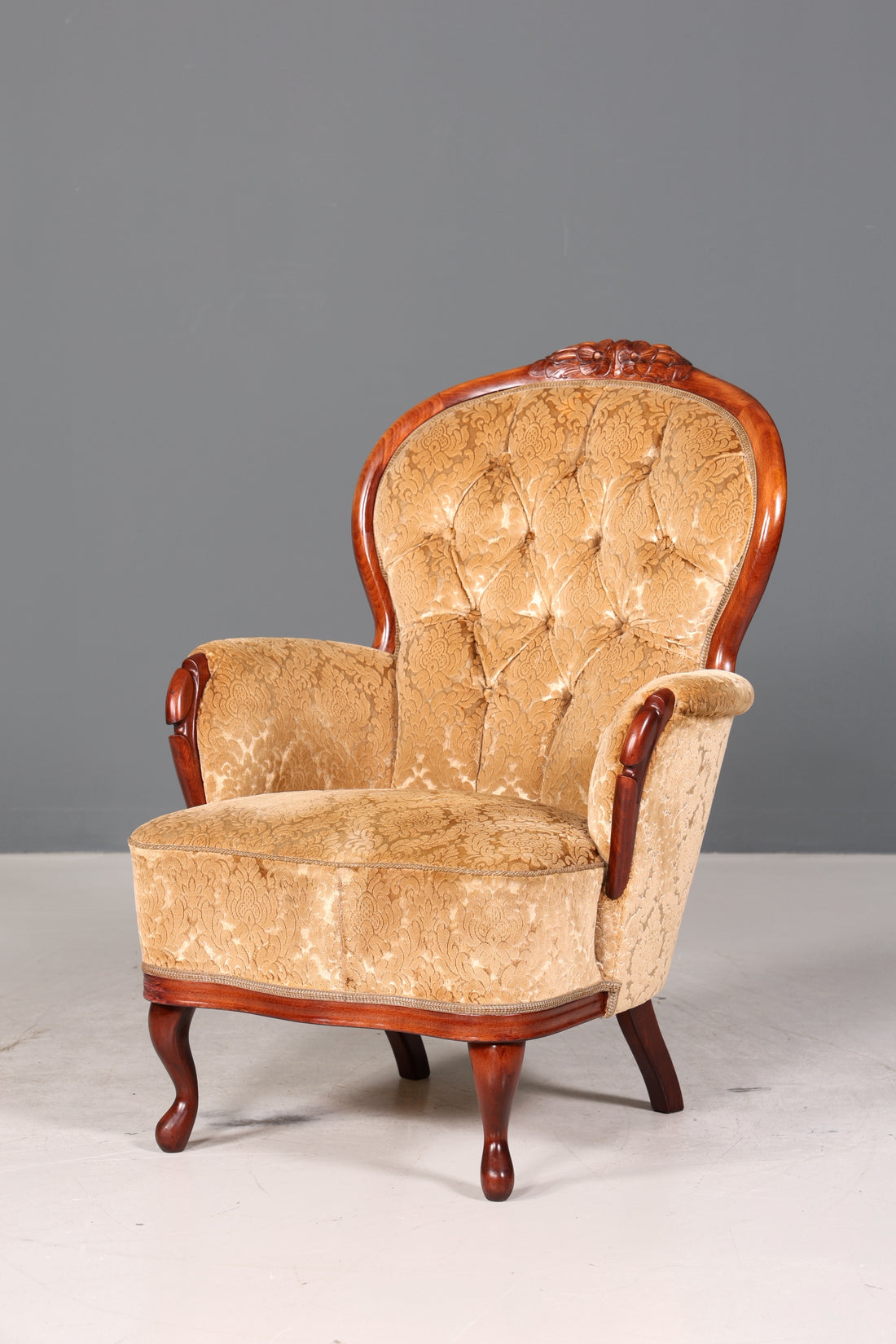 Edler Sessel im Louis Philippe Stil 60s &quot;Bergère&quot; Barock Stil Sessel Lounge Sessel 1 von 2
