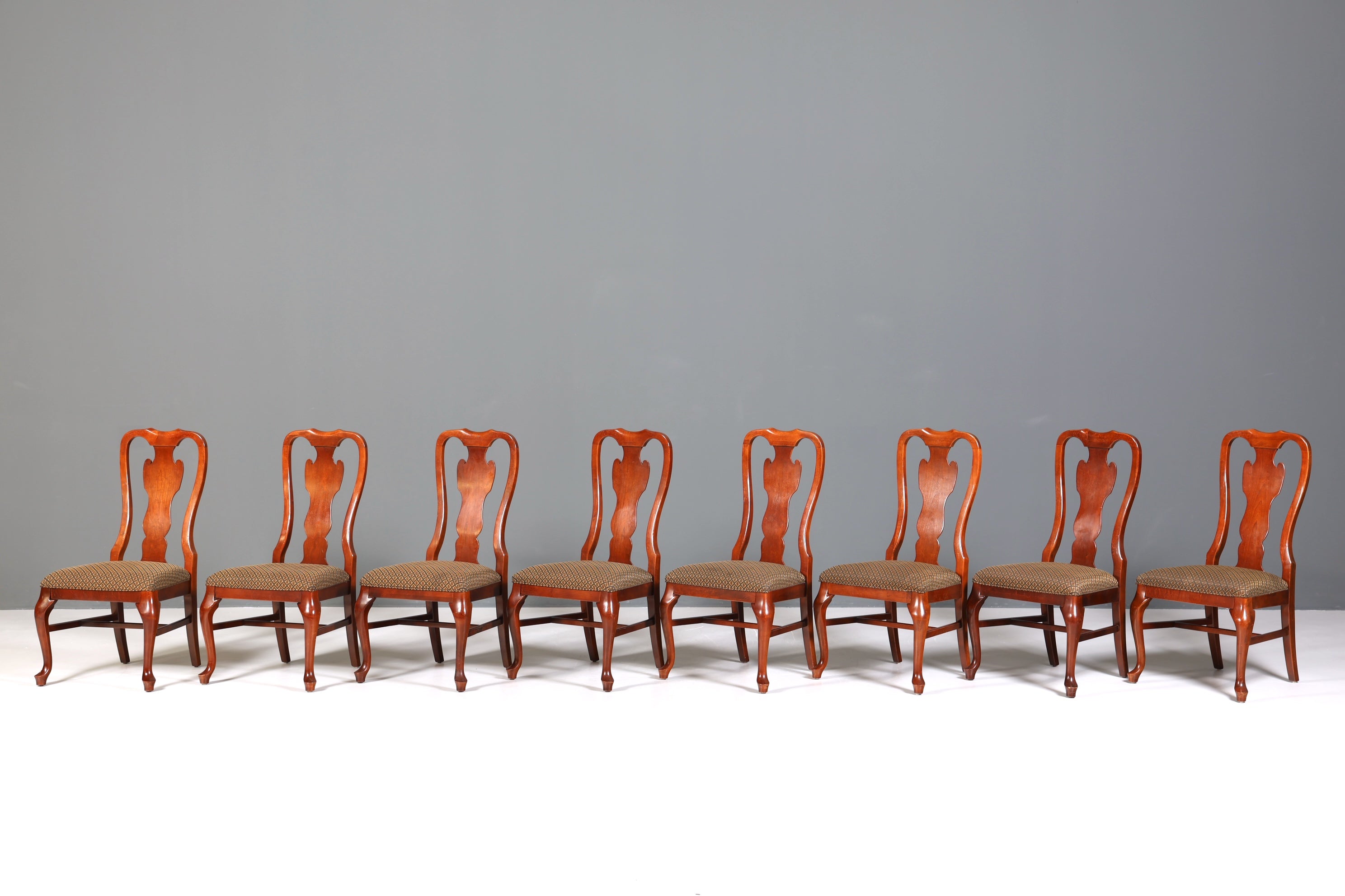 8x Edle Drexel Heritage Stühle Amerikanisch USA Chippendale Stil Stuhlset Küchenstuhl Set Esszimmer Stühle