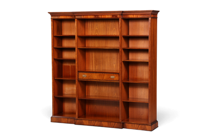 Hauptstadt Möblerei XXL Heldense Bücherregal aus Eibenholz im englischen Stil mit höhenverstellbaren Regalböden