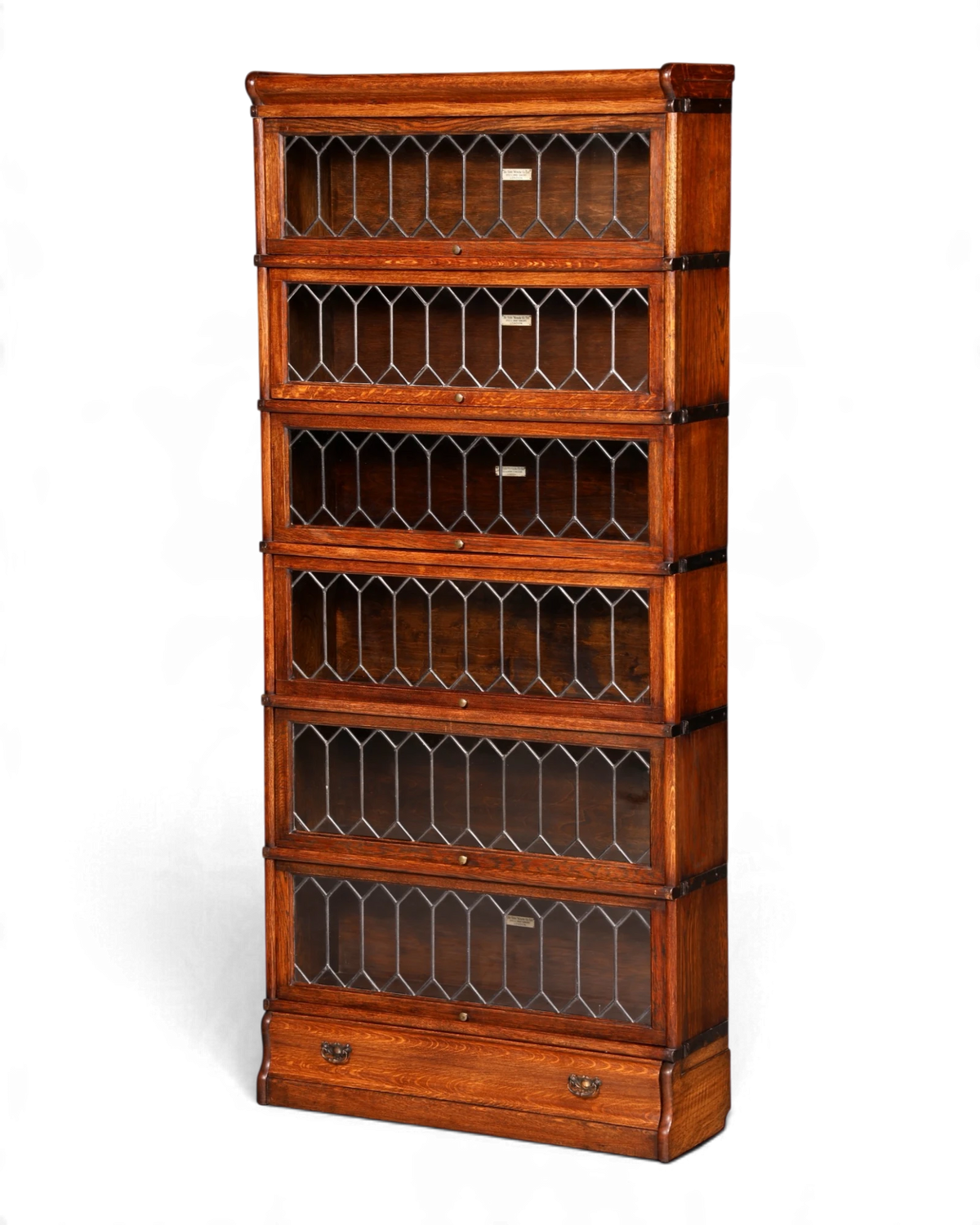 Magnificent original Globe Wernicke bookcase, 7 modules, display cabinet, modular bookcase, English library, solid wood