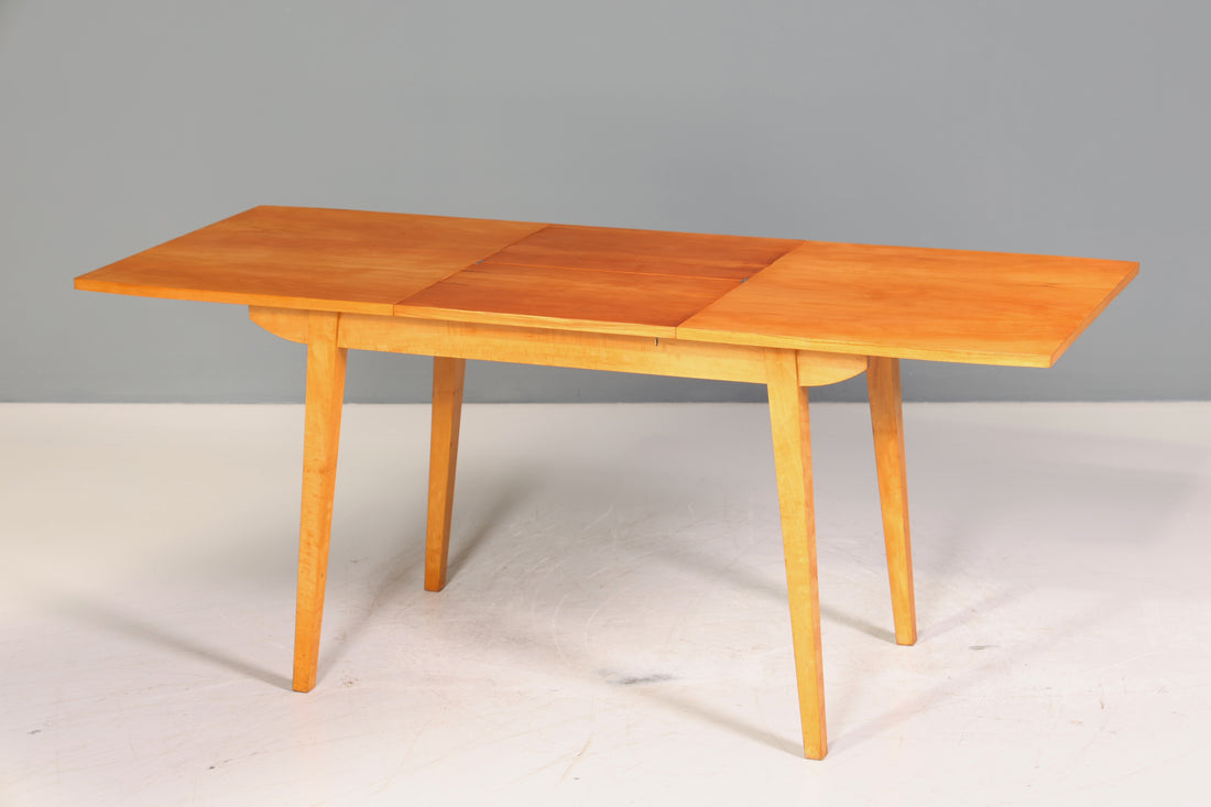 Schlichter Mid Century Esstisch ausziehbarer Vintage Tisch Retro Küchentisch