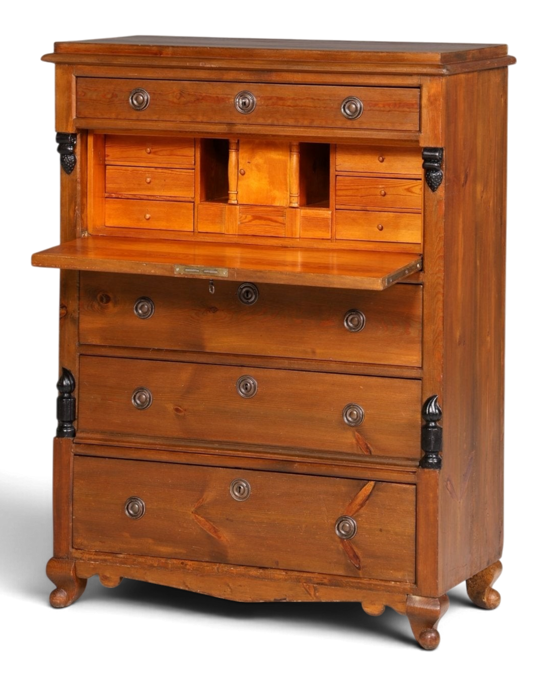 Wunderschöner Antik Sekretär um 1900 Vertiko Weichholz Kommode Landhaus Schreibkommode