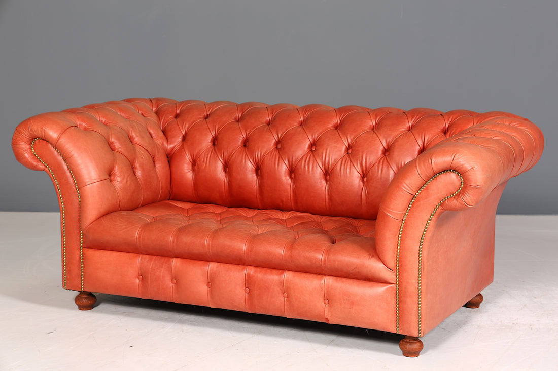 Wunderschönes Original Chesterfield Sofa 2-Sitzer Couch England Polstersofa