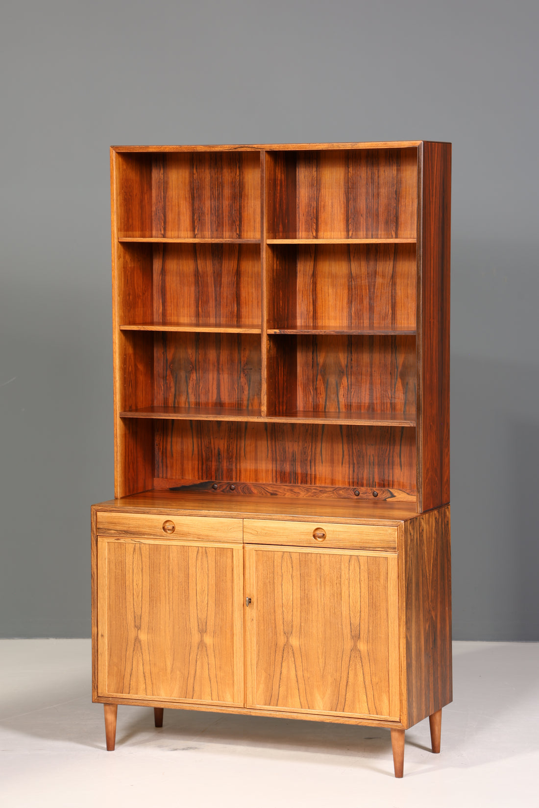 Traumhaftes Mid Century Regal Palisander Schrank Danish Design Retro Kommode Vintage Bücherregal 60er Jahre 2 von 2