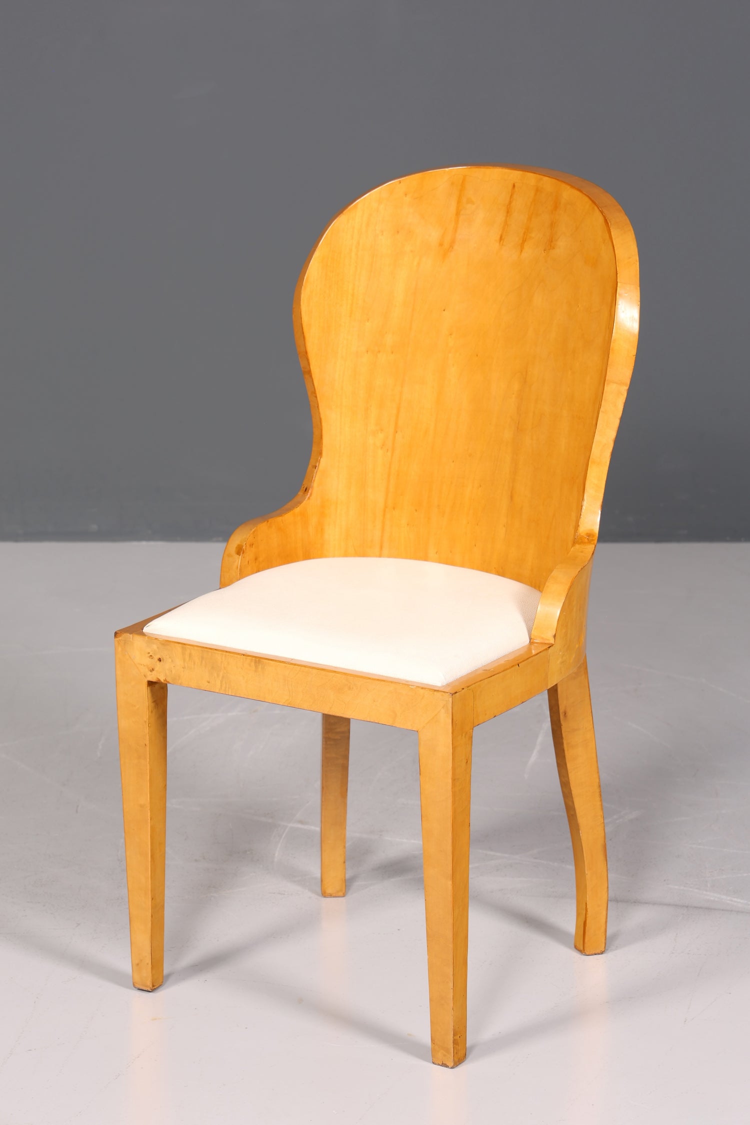 Stilvoller Art Deco Design Stuhl Biedermeier Stil Sekretär Stuhl Birke Esszimmer Stuhl 1 von 4