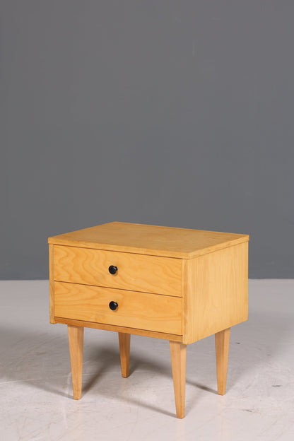 Simple Mid Century Chest of Drawers Vintage Bedside Table 60s Chest of Drawers Retro Storage Table 2 of 2