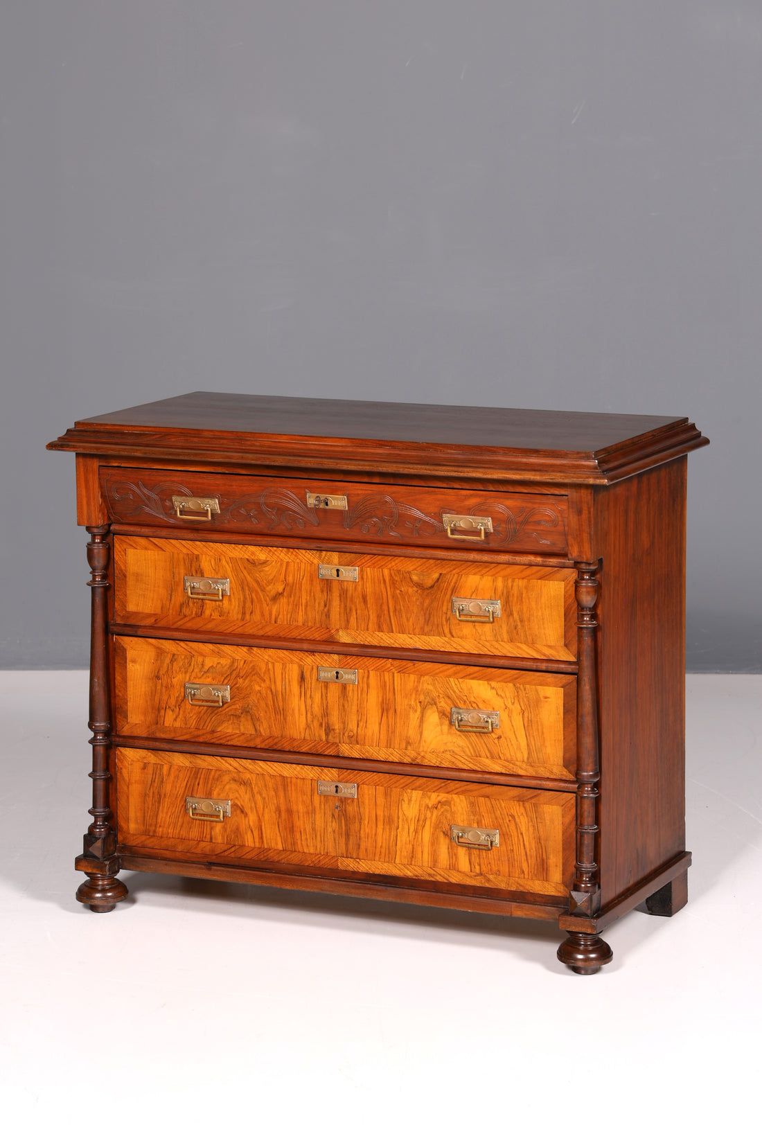 Wunderschöne Gründerzeit Kommode Louis Philippe Antik Sideboard Schubladenkommode Wäschekommode 1890
