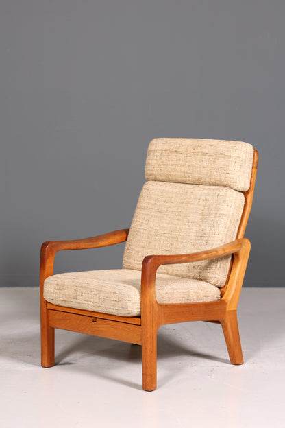 Wunderschöner Original Juul Kristensen Sessel Mid Century Liegefunktion Armlehnsessel Made in Denmark Teak Holz Lounge Sessel 60s 2 von 2