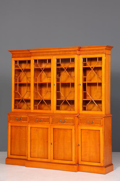 Stilvolle Englische Vitrine Bücherschrank Buffet Antik Stil Englisch Eibe Glasvitrine Bibliothek