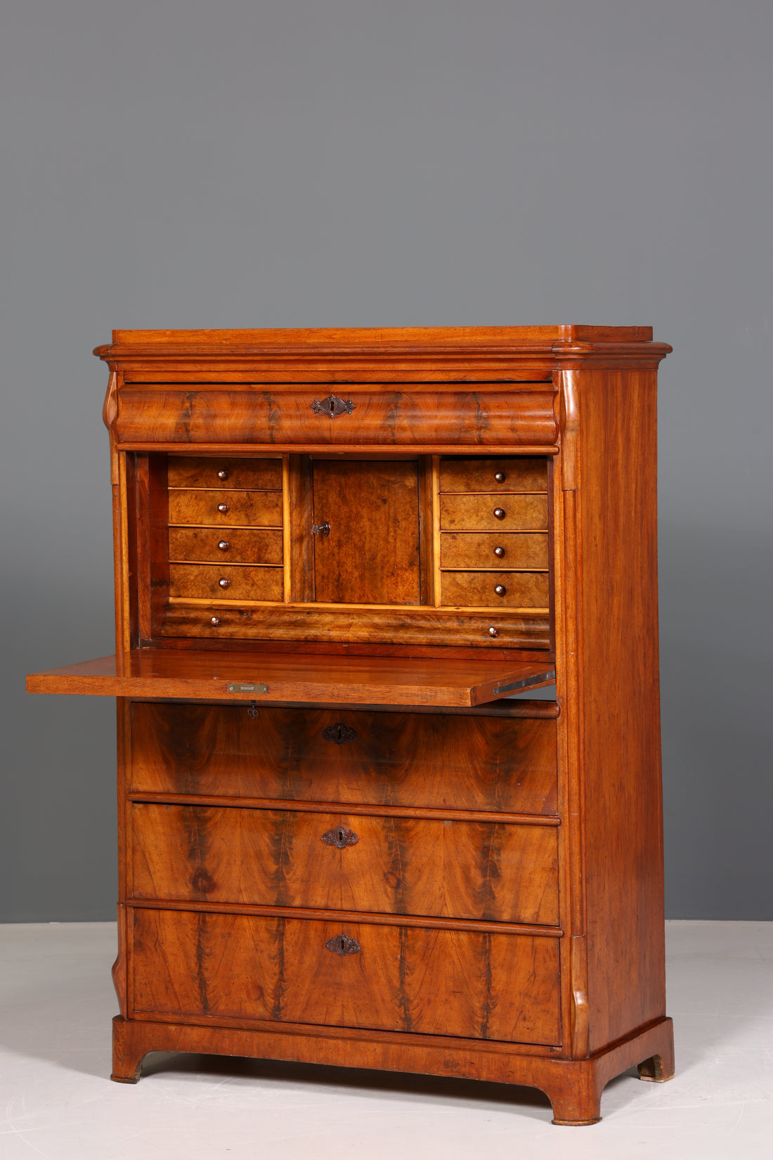 Beautiful Louis Philippe Secretary Vertiko Wilhelminian style chest of drawers around 1880