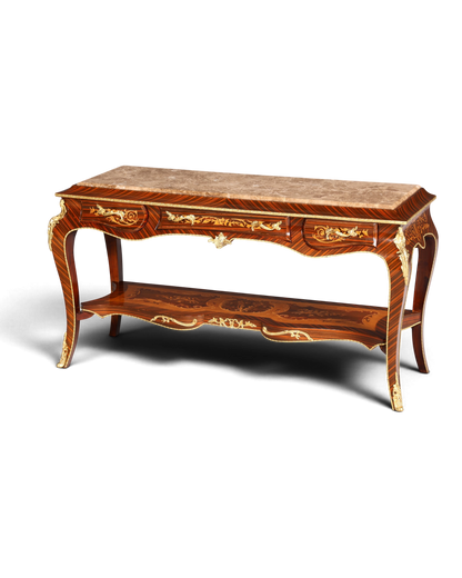 Traumhafte Barock Stil Konsolen Tisch Marmor Antik Stil Intarsien Konsole