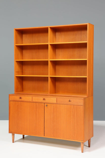 Seltenes XXL Mid Century Regal &quot;Made in Denmark&quot; Teak Holz Schrank Danish Design Retro Kommode Vintage Bücherregal 60er Jahre