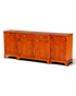 Hauptstadt Möblerei Heldense Sideboard aus englischer Eibe mit Schubladen und Türen im antiken Vintage-Stil
