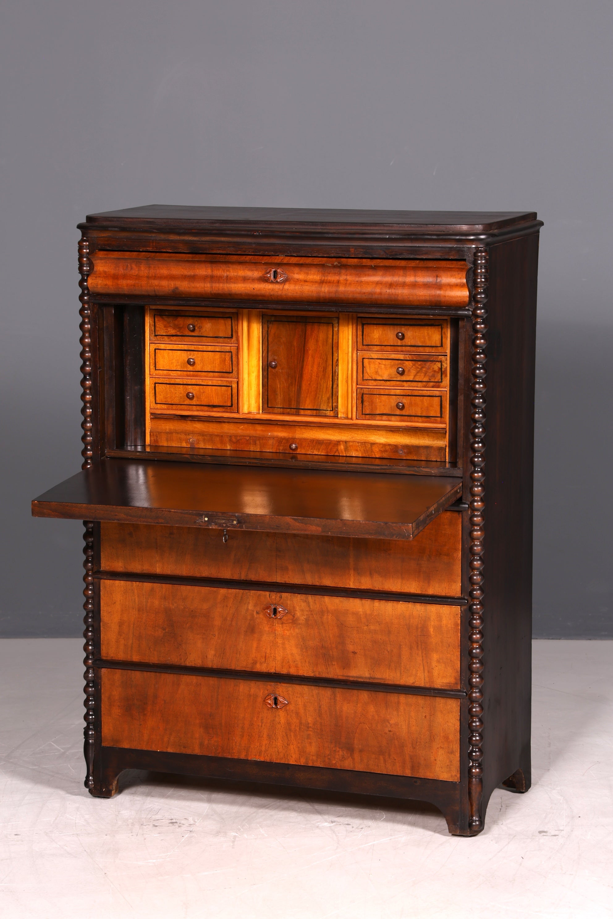 Traumhafter Louis Philippe Sekretär Vertiko Biedermeier Kommode Schubladenkommode