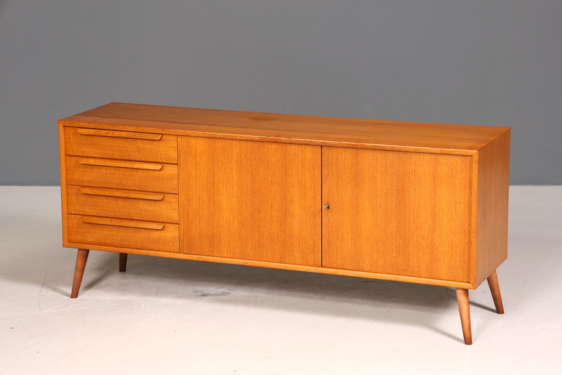 Schlichtes Mid Century Sideboard Vintage TV Kommode Wk Möbel 60s Schrank Retro Longboard