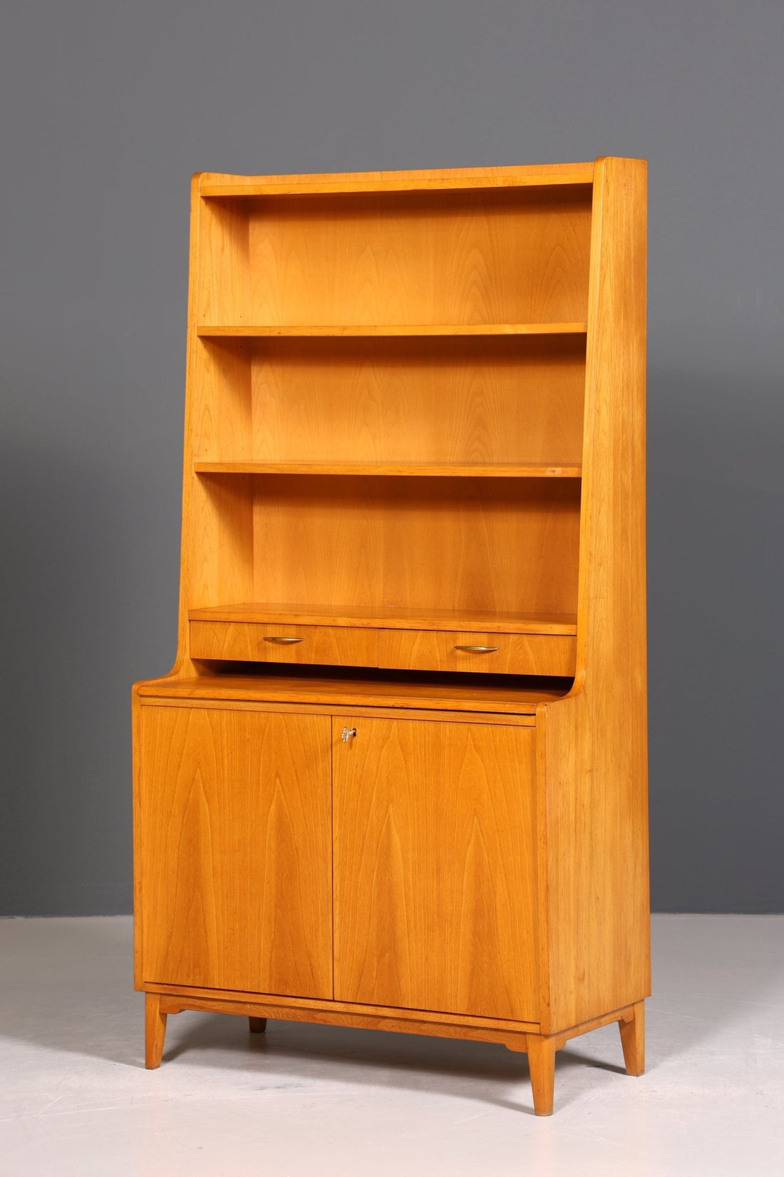 MID05| Wunderschöner Mid Century Regal Schrank Vintage Highboard Bücherregal Holz Kommode