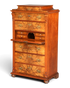 Stilvoller Gründerzeit Sekretär Vertiko Highboard Louis Philippe Chiffoniere Kommode um 1880