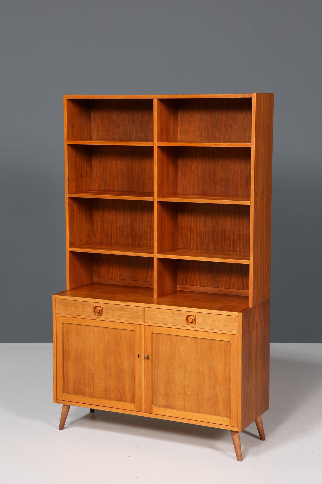 Traumhaftes Mid Century Regal &quot;Made in Denmark&quot; echt Holz Schrank Danish Design Retro Kommode Vintage Bücherregal 60er Jahre