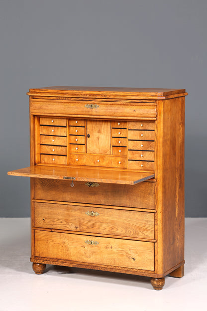 Stilvoller Biedermeier Sekretär Vertiko Louis Philippe Highboard Kommode Schubladenkommode
