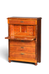 Hauptstadt Möblerei Gründerzeit Sekretär aus massivem Holz im Louis Philippe Stil mit aufklappbarer Schreibplatte