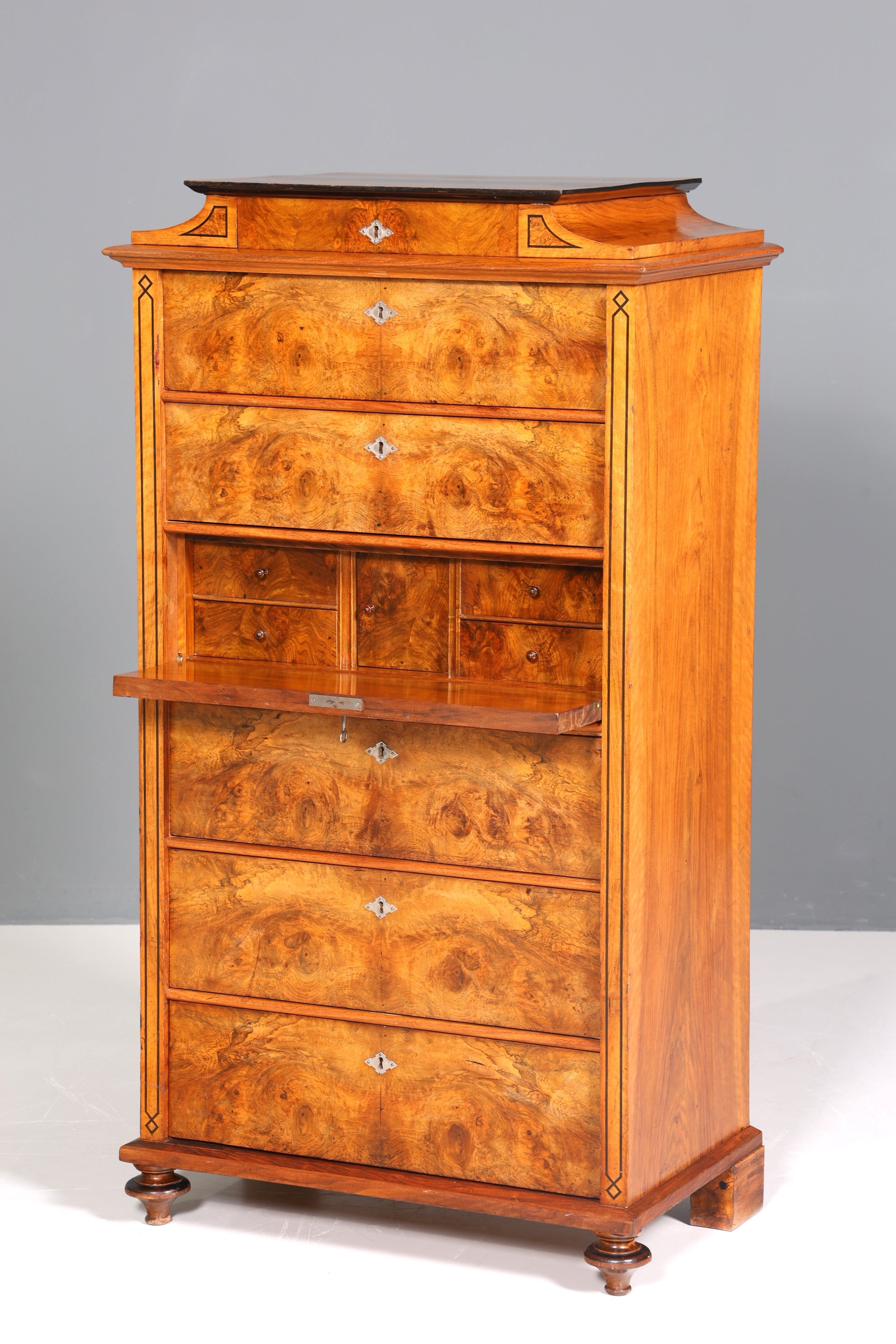 Traumhafter Louis Philippe Sekretär um 1880 Gründerzeit Chiffoniere Vertiko Schrank Semainier