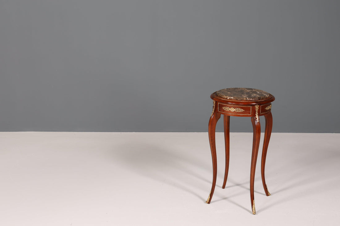 Dreamy baroque style side table with marble storage table flower table