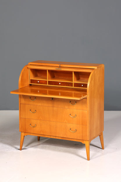 Wunderschöner Mid Century Rollladen Sekretär echt Holz Büro Schrank Vintage Schreibkommode