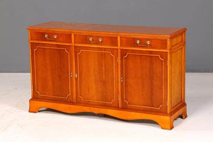 Wunderschönes Englisches Sideboard Eibe Antik Buffetschrank Kommode Schrank Anrichte Vintage