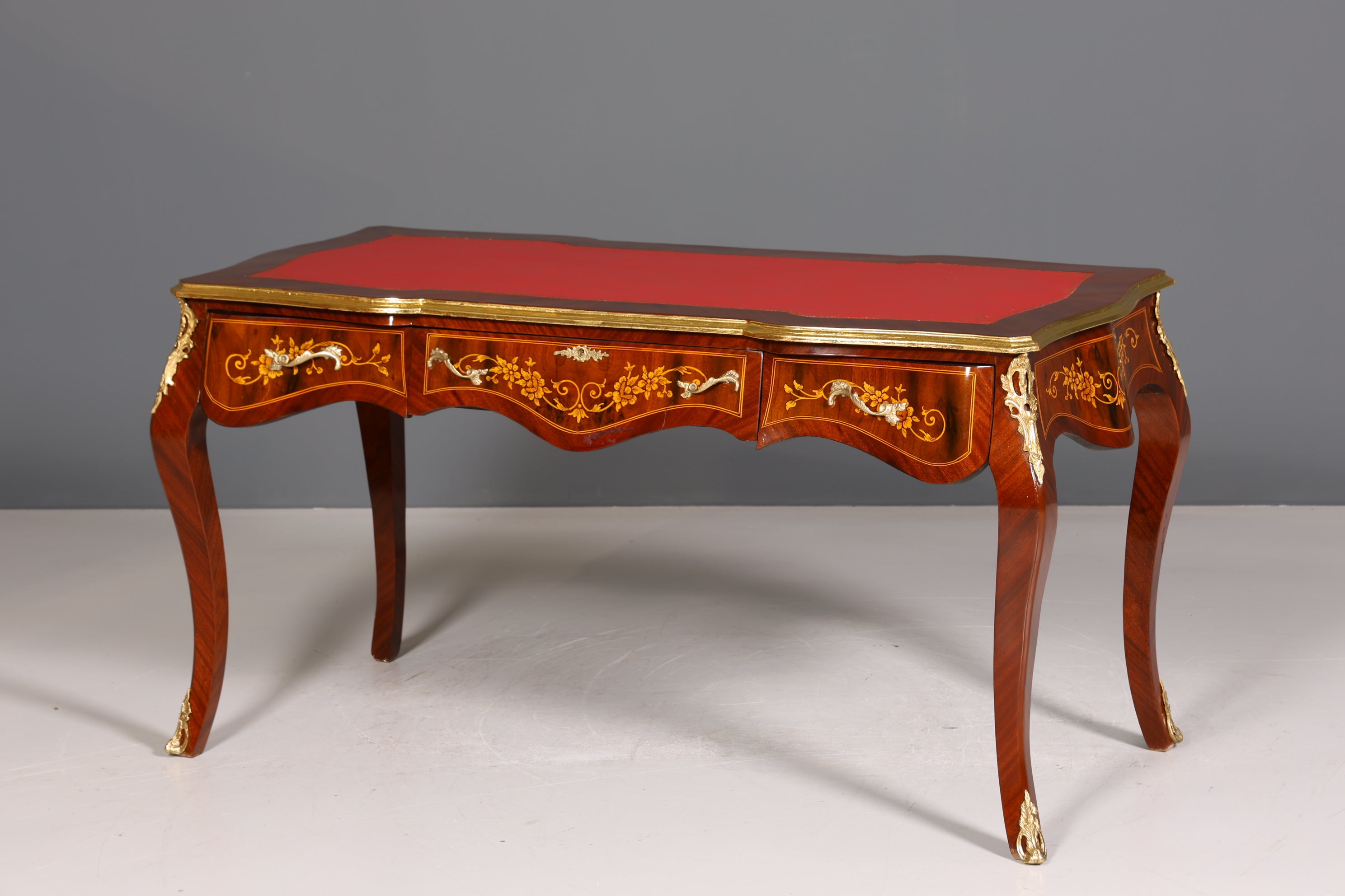 Prächtiger Louis XV Stil Schreibtisch French Desk Antik Stil Bürotisch - Schreibtisch