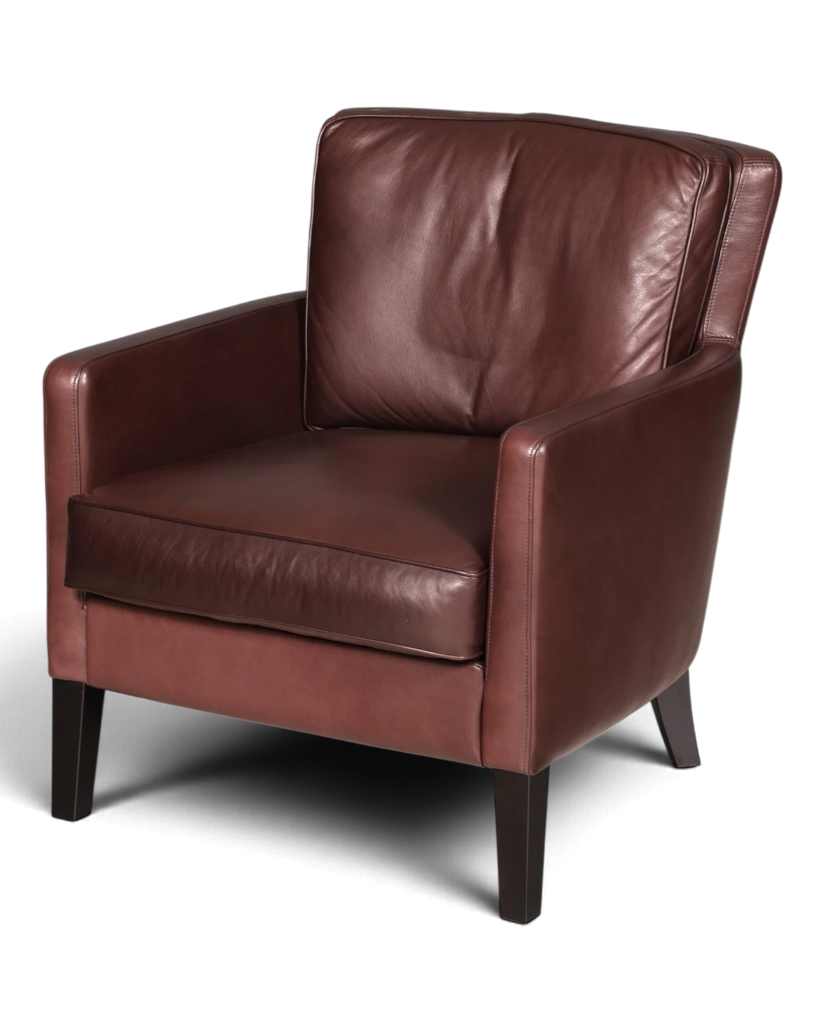 Elegant Werther Premio Armchair Genuine Leather Brown Leather Armchair Design by Edgar J. Reuter Armchair 1 of 2