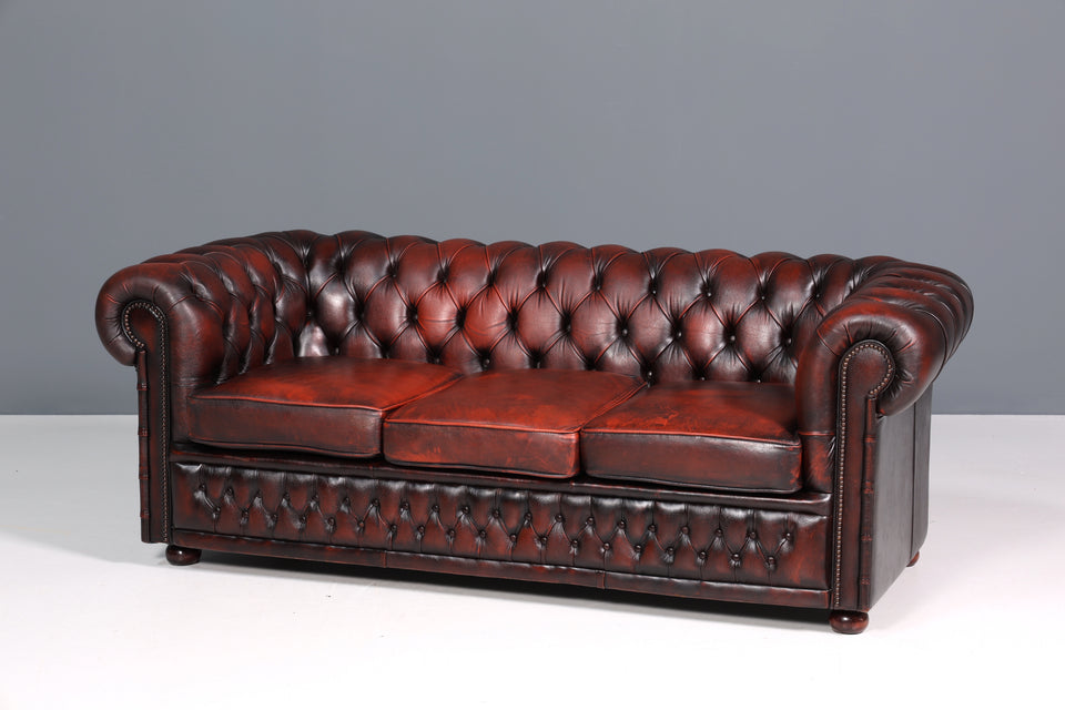 Wunderschönes Original Chesterfield Sofa 3-Sitzer Couch England