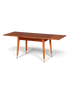 Hauptstadt Möblerei Mid Century Esstisch aus Holz, ausziehbar und höhenverstellbar im 60er Jahre Vintage Design