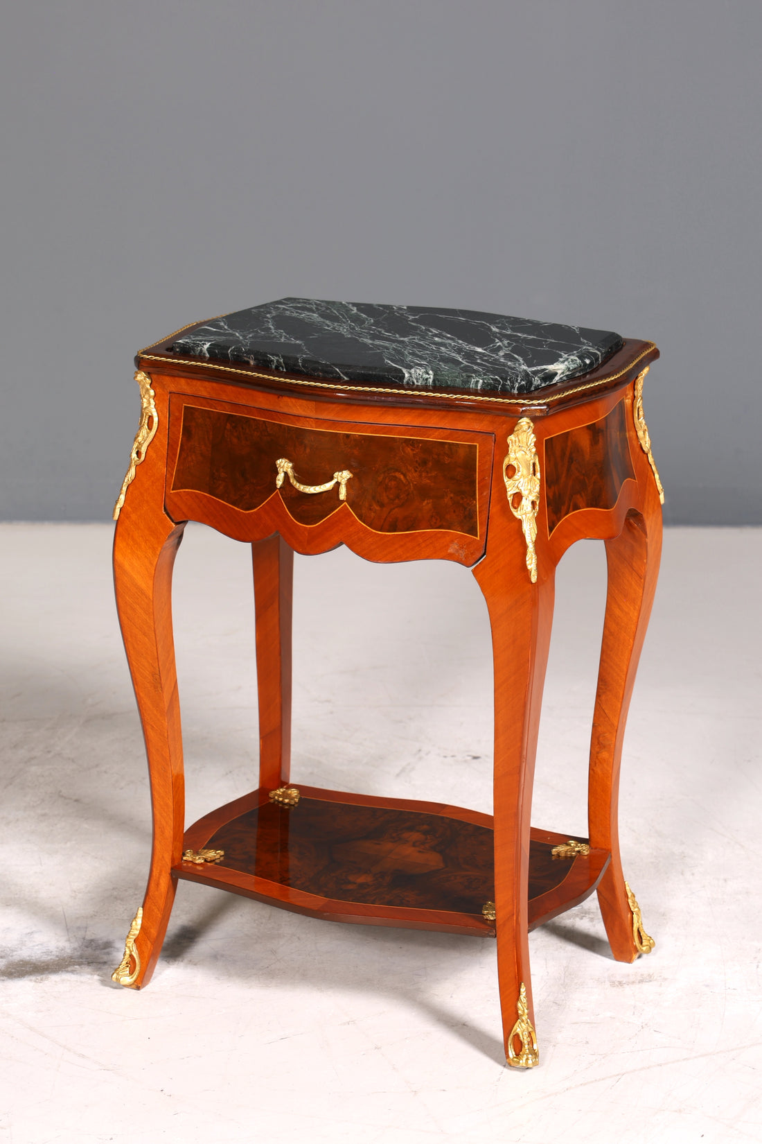 Edler Louis XV Beistelltisch Barock Stil Ablagetisch Marmor Kommode Telefontisch