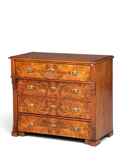 Traumhafte Gründerzeit Kommode Louis Philippe Nussbaum Sideboard um 1880 Antik Schubladenkommode
