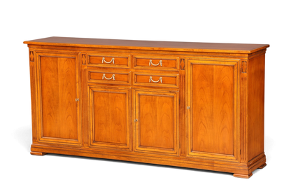 Hauptstadt Möblerei Selva Villa Borghese Sideboard aus massivem Holz im antiken italienischen Stil mit Schubladen