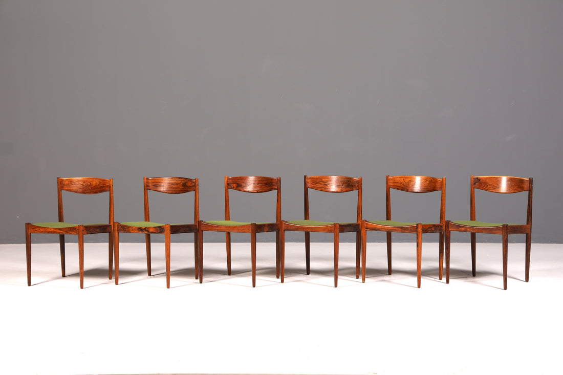 6x Mid Century Palisander Holz Stühle Henry W. Klein Bramin Made in Denmark Danish Design