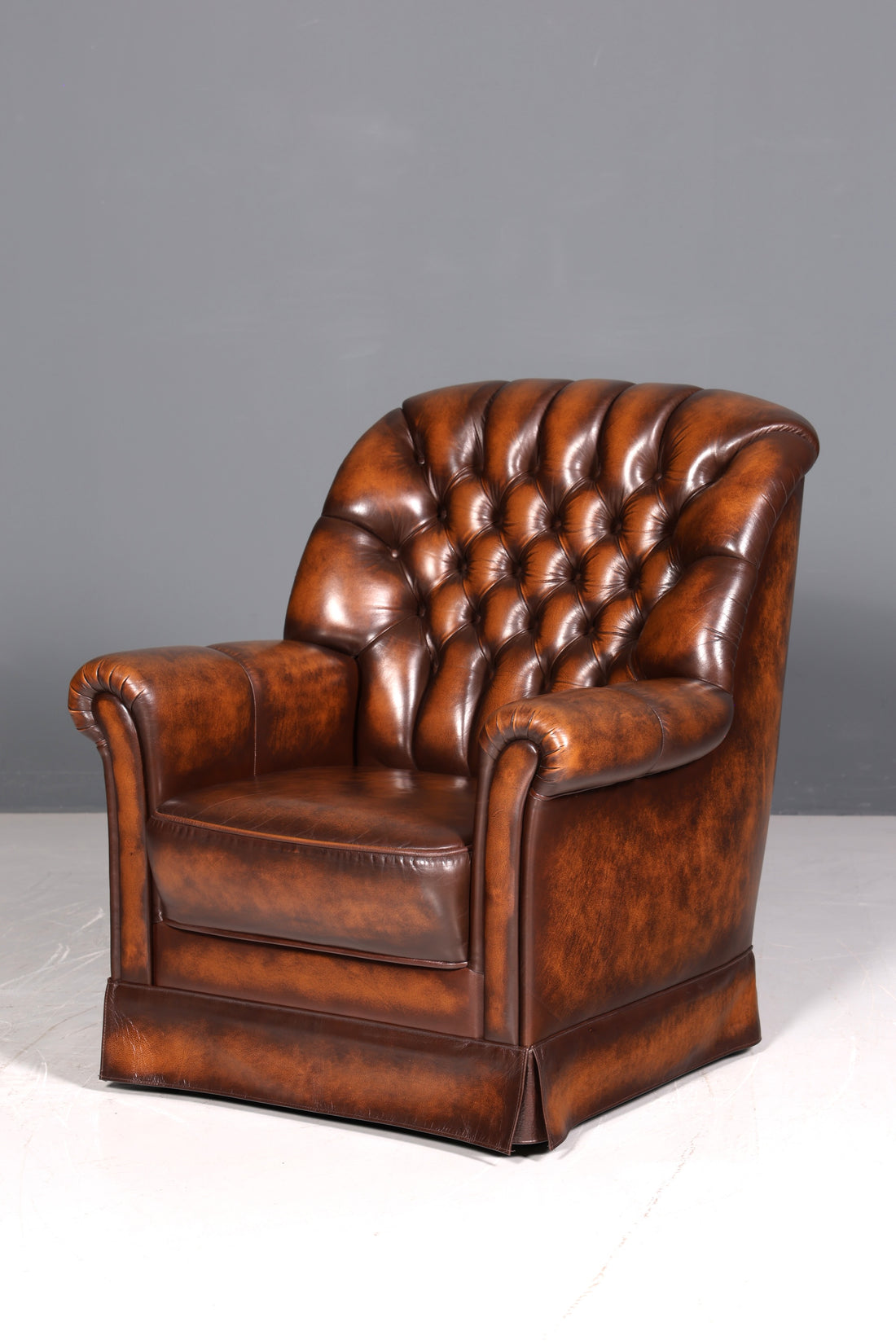 Stilvoller Original Chesterfield Sessel Englischer Armlehnsessel Englisch Herrensessel 2 von 3