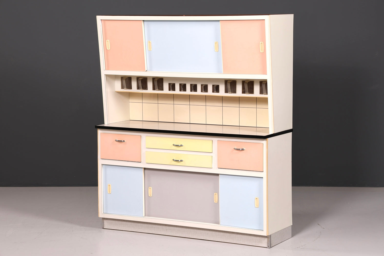 Kultiger Mid Century Küchenschrank Vintage Buffet Retro Anrichte 60er Jahre Schrank